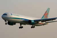 G-OOBK @ EGCC - First Choice B767 now fitted with winglets - by Chris Hall