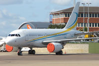 9H-AFL @ EGGW - Airbus Industires A318-112CJ Elite, c/n: 3363 of Comlux at Luton - by Terry Fletcher