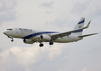 4X-EKH @ EBBR - Israelian wingleted guest on short final rwy 25L in the late afternoon (sun hiding). - by Philippe Bleus