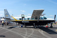 N208AE @ EGTB - Cessna 208B, c/n: 208B2164 displayed at AeroExpo 2010 - by Terry Fletcher