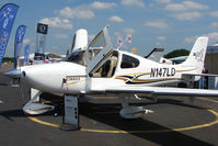 N147LD @ EGTB - 2004 Cirrus Design Corp SR22, c/n: 0937 displayed at AeroExpo 2010 - by Terry Fletcher