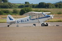 G-BLLN @ EGFH - Super Cub visiting Swansea Airport - by Roger Winser