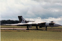 XJ823 @ CAX - Vulcan B.2A in 35 Squadron markings as displayed at Carlisle Airport in May 1988. - by Peter Nicholson
