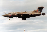XT280 @ EGQS - Buccaneer S.2B of 12 Squadron landing at RAF Lossiemouth in the Summer of 1988. - by Peter Nicholson