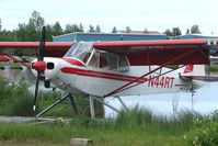 N44RT @ LHD - 1971 Piper PA-18-150, c/n: 18-8927 on Lake Hood - by Terry Fletcher