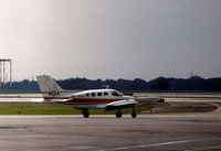 N6DA @ DAL - Cessna 402 of Davis Airlines, a commuter airline which later was absorbed within Rio Airways, taxying at Love Field, Dallas in May 1973. - by Peter Nicholson
