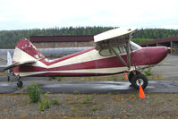 N9510K @ PASX - 1947 Stinson 108-2, c/n: 108-2510 at Soldotna - by Terry Fletcher