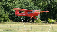 G-SVAS @ EGTH - 5. G-SVAS about to pick up the banner to display to the crowd at the Shuttleworth Military Pagent air Display July 10