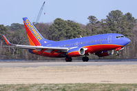 N787SA @ ORF - Southwest Airlines N787SA (FLT SWA770) from Baltimore/Washington Int'l (KBWI) landing RWY 23. - by Dean Heald