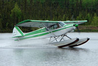 N3391Z @ L85 - 1960 Piper PA-18-150, c/n: 18-7276 on Mackey Lake , Soldotna - by Terry Fletcher
