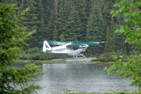 N9651P @ L85 - 1974 Piper PA-18-150, c/n: 18-7409142 on Mackey Lake Soldotna - by Terry Fletcher
