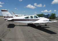 N3684H @ KAXN - Beech E-55 Baron on the line. - by Kreg Anderson