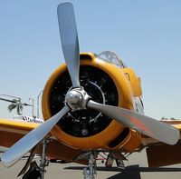 N7044L @ POC - Radial engine in the T-28B - by Helicopterfriend