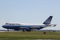 N128UA @ KRFD - Boeing 747-400