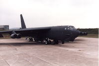 59-2570 @ EGDM - B-52G Stratofortress named Ole Baldy of 62nd Bomb Squadron/2nd Bomb Wing on the flight-line at the 1990 Boscombe Down Battle of Britain 50th Anniversary Airshow. - by Peter Nicholson