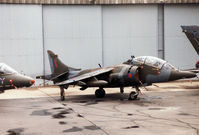 XW267 @ EGDM - Harrier T.4 of SAOEU - the Strike Attack Operational Evaluation Unit - on the flight-line at the 1990 Boscombe Down Battle of Britain 50th Anniversary Airshow. - by Peter Nicholson