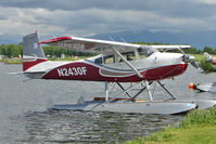 N2430F @ LHD - 1965 Cessna 180H, c/n: 18051630 at Lake Hood - by Terry Fletcher