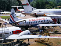 G-APIM @ EGLB - British Air Ferries Vickers Viscount G-APIM preserved at the Brooklands Museum - by Chris Hall