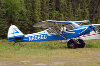 N8086D @ L85 - 1957 Piper PA-18A 150, c/n: 18-6079 at Mackey Lake landstrip - by Terry Fletcher