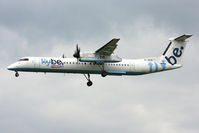 G-JEDR @ EGNT - De Havilland Canada DHC-8-402Q Dash 8 on finals to 25 at Newcastle Airport in June 2010. - by Malcolm Clarke