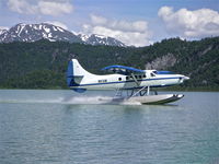 N87AW @ 2R3 - Alaska West Air Dehavilland DHC-3, N87AW departing  Wolverine Creek, AK en-route to 2R3 (Island Lake-Kenai, AK). - by Mark Kalfas