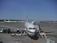 N743AS @ PANC - Alaska Airlines, Boeing 737-210C combi, at the gate loading up for a trip to PAJN.