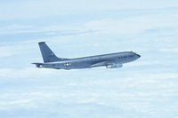 58-0124 - Seen from another KC-135A, heading to refuel from a 3rd tanker.  Was KC-135A in photo, became KC-135R then KC-135T - by Glenn E. Chatfield
