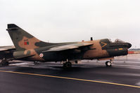 5526 @ EGDM - A-7P Corsair, callsign AFP 1422, of 302 Esquadron Portuguese Air Force on display at the 1990 Boscombe Down Battle of Britain 50th Anniversary Airshow. - by Peter Nicholson