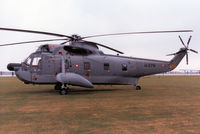 U-279 @ EGDM - S-61A Sea King, callsign Danish Air Force  279, of Eskradille 722 at Vaerlose on display at the 1990 Boscombe Down Battle of Britain 50th Anniversary Airshow. - by Peter Nicholson