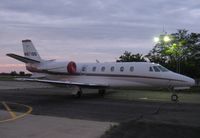 N671QS @ KAXN - Cessna 560XL Citation by the fuel pumps. - by Kreg Anderson