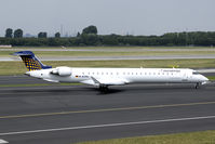 D-ACNJ @ EDDL - one of few CL-600's in Eurowings markings