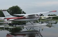 C-FRLG @ 96WI - Cessna 182G Skylane moored at AirVenture 2010. - by Kreg Anderson