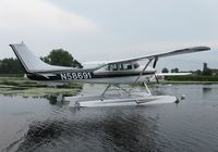 N58691 @ 96WI - Cessna 182P Skylane moored at AirVenture 2010. - by Kreg Anderson