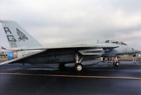 163220 @ EGDM - F-14B Tomcat of Fighter Squadron VF-143 aboard USS Dwight D Eisenhower on display at the 1990 Boscombe Down Battle of Britain 50th Anniversary Airshow - at the time was known as F-14A+. - by Peter Nicholson