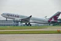 A7-ACK @ EGCC - Qatar Airways 2006 Airbus A330-202, c/n: 792 lifts off from Manchester UK - by Terry Fletcher