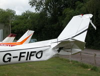 G-FIFO @ EGHP - DAMAGE TO RESIDENT CESSNA 152 AFTER FLIPPING OVER ON LANDING PILOT OK. - by BIKE PILOT