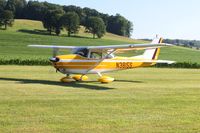 N3815S @ 2D7 - Arriving at the Father's Day breakfast fly-in, Beach City, Ohio. - by Bob Simmermon