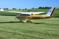 N3815S @ 2D7 - Arriving at the Father's Day breakfast fly-in, Beach City, Ohio. - by Bob Simmermon