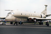 XV255 @ EGDM - Nimrod MR.2, callsign Nine Delta Romeo, of the Kinloss Strike Wing on display at the 1990 Boscombe Down Battle of Britain 50th Anniversary Airshow. - by Peter Nicholson