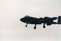 80-0280 @ EGDM - A-10A Thunderbolt, callsign Bison 34, of 91st Tactical Fighter Squadron/81st Tactical Fighter Wing landing at the 1990 Boscombe Down Battle of Britain 50th Anniversary Airshow. - by Peter Nicholson