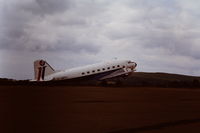 G-AMPY @ EGFH - Intra Airways Douglas Dakota taxying to depart Swansea Airport in late 1970's. - by Roger Winser