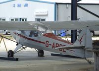 G-APBE @ EGKA - Auster 5 (minus propeller) in what should in the future develop into a hangar at Shoreham airport