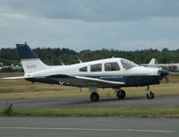 G-BUFH @ EGLK - VISITING CHEROKEE TAXYING PAST THE CAFE - by BIKE PILOT