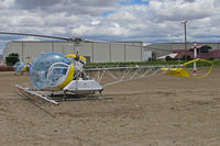 N1310X @ KKIC - 1966 Bell 47G-5 sprayer in new Wilbur-Ellis titles - by Steve Nation