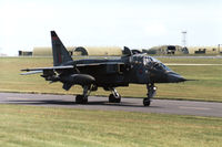 XX839 @ EGQS - Jaguar T.2A of 226 Operational Conversion Unit taxying to the active runway at RAF Lossiemouth in May 1990. - by Peter Nicholson