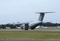 EC-402 @ EGLF - Airbus A400M second prototype seconds before touching down at Farnborough International 2010 - by Ingo Warnecke