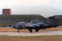 XX889 @ EGQS - Buccaneer S.2B of 208 Squadron returning to base after a mission in September 1984. - by Peter Nicholson