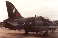 XX320 @ EGQL - Hawk T.1A of 151 Squadron at RAF Brawdy on display in the static park at the 1984 RAF Leuchars Airshow. - by Peter Nicholson