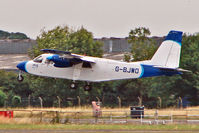 G-BJWO @ EGBW - Revised Colours for 1973 Fairey Britten-norman Ltd BN2A-26 ISLANDER, c/n: 334 doing touch and gos at Wellesbourne