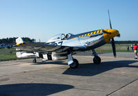 N51JB @ KMIV - North American P-51D, displaying noseart Bald Eagle on display at KMIV - by T.P. McManus